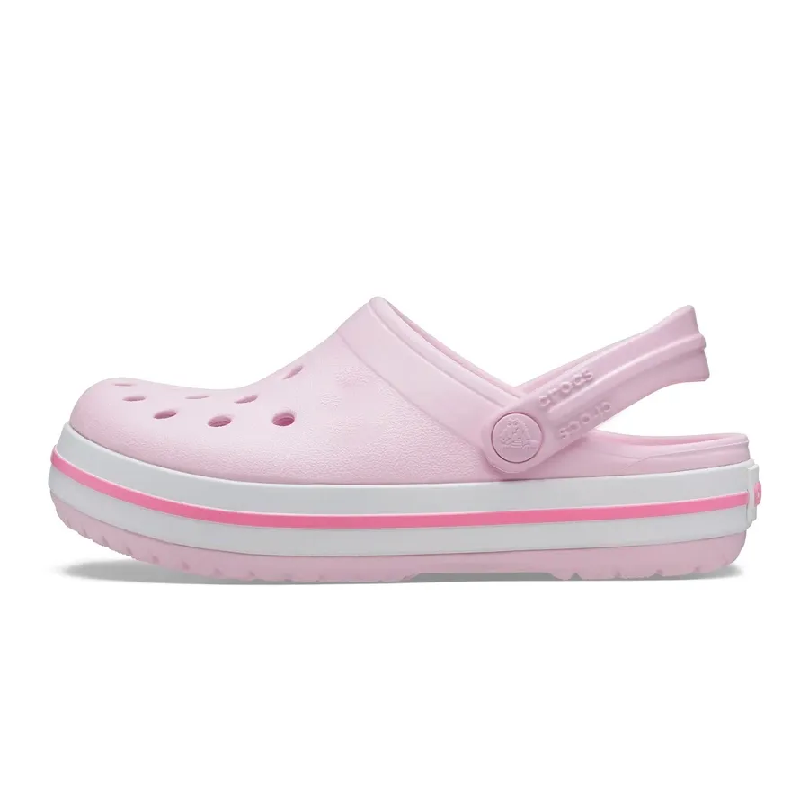 Imagen 1 de 4 de Ojotas Crocs Crocband Kids-ROSA/BLANCO