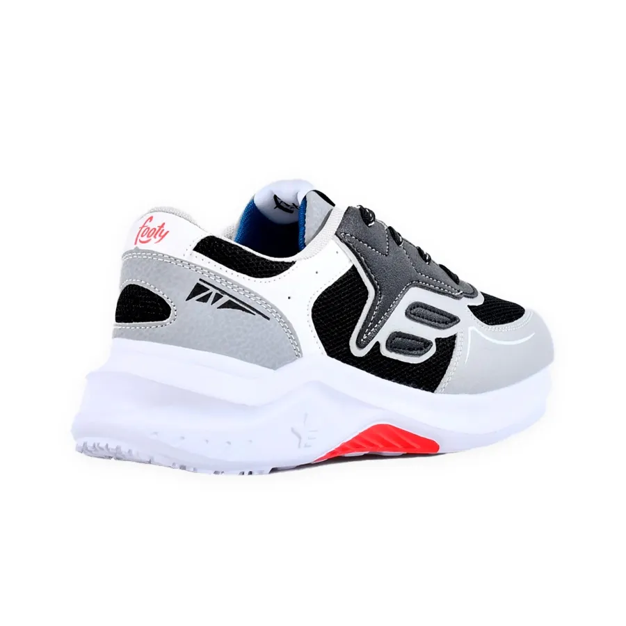 Imagen 2 de 5 de Zapatillas Footy Top New-GRIS/NEGRO/BLANCO