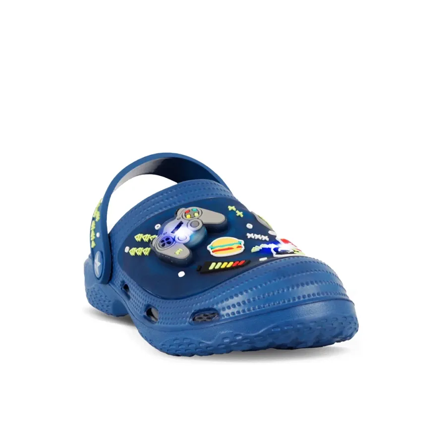 Imagen 1 de 4 de Sandalias Footy Clogs-AZUL MARINO/AMARILLO