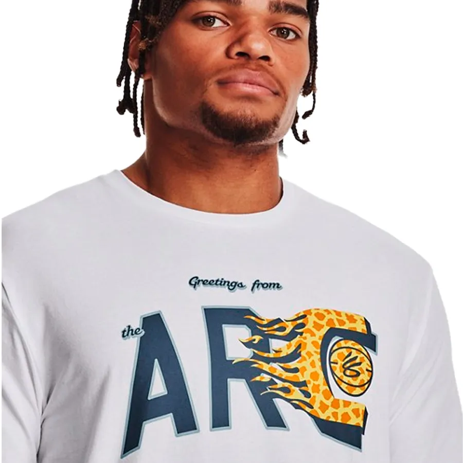 Imagen 4 de 5 de Remera Under Armour Curry Arc-BEIGE/GRIS