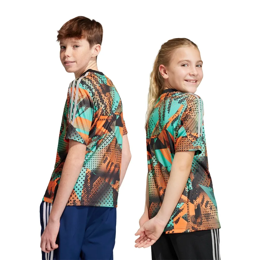 Imagen 2 de 4 de Camiseta adidas Entrenamiento Estampada Messi-NEGRO/NARANJA/VERDE AGUA