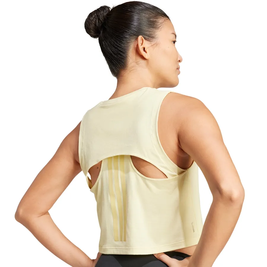 Imagen 2 de 5 de Musculosa adidas Boxy Tank 3s-AMARILLO