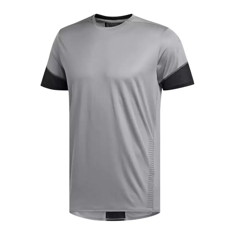 Imagen 0 de 2 de Remera adidas Rise Up N Run Parley-GRIS/NEGRO