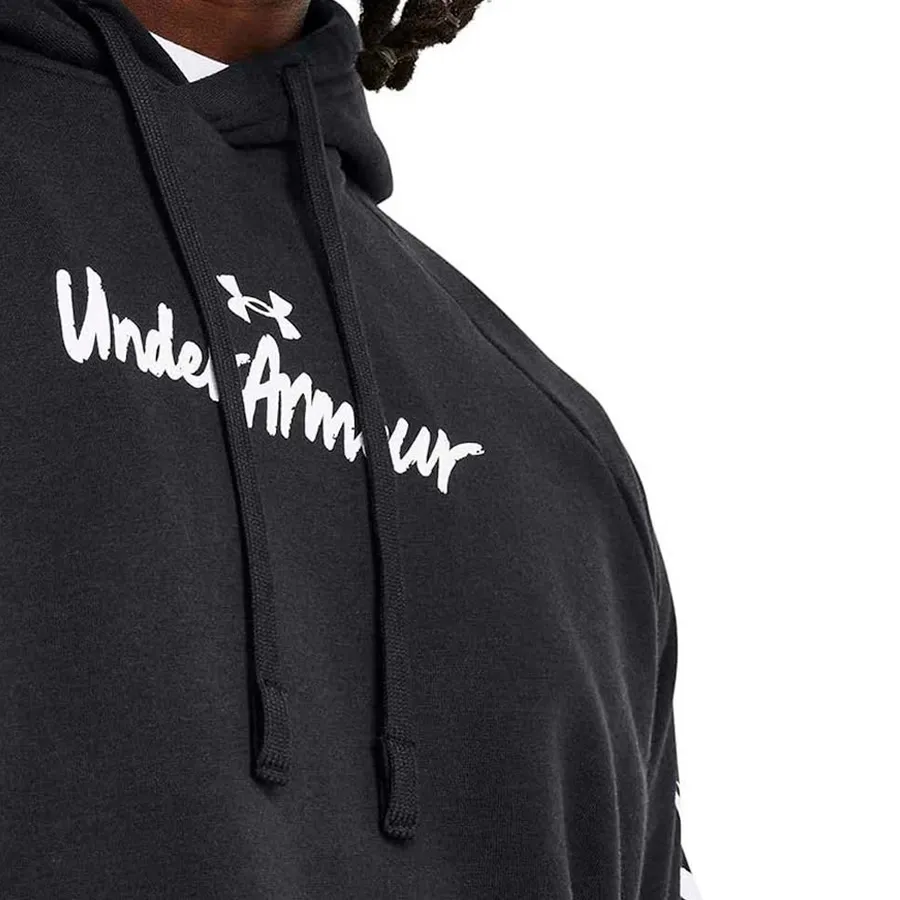 Imagen 4 de 5 de Buzo Under Armour Rival Fleece-NEGRO/BLANCO