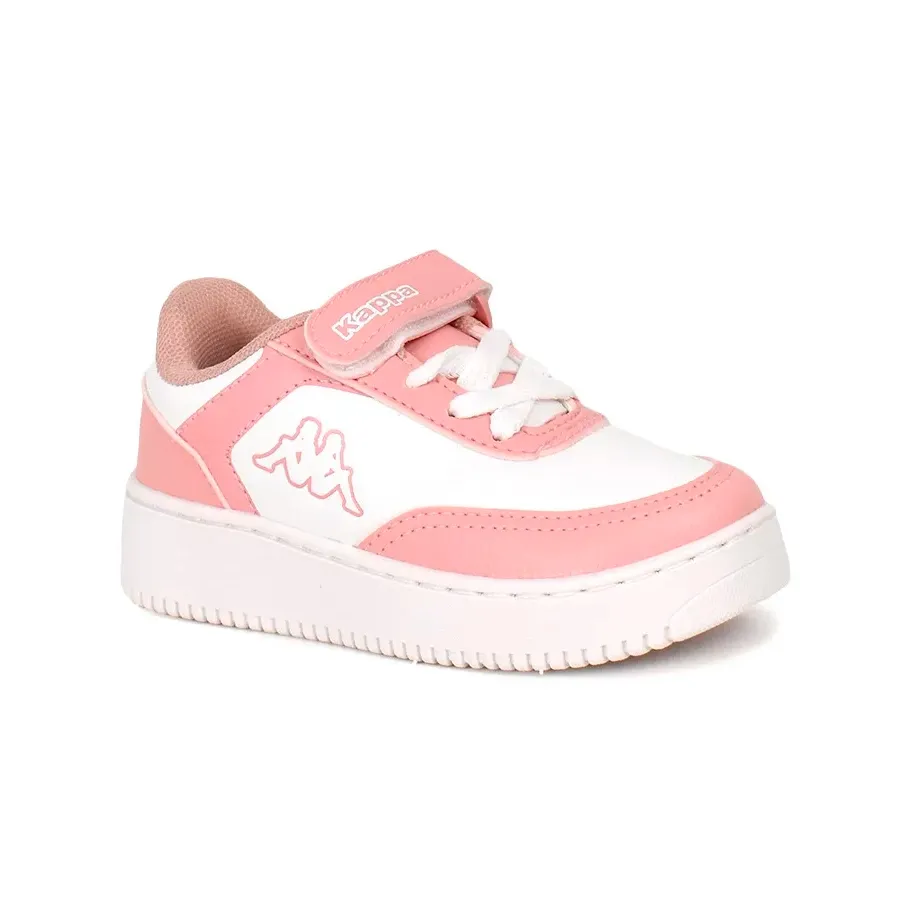 Imagen 0 de 4 de Zapatillas Kappa Logo Linate Velcro Kids-BLANCO/ROSA