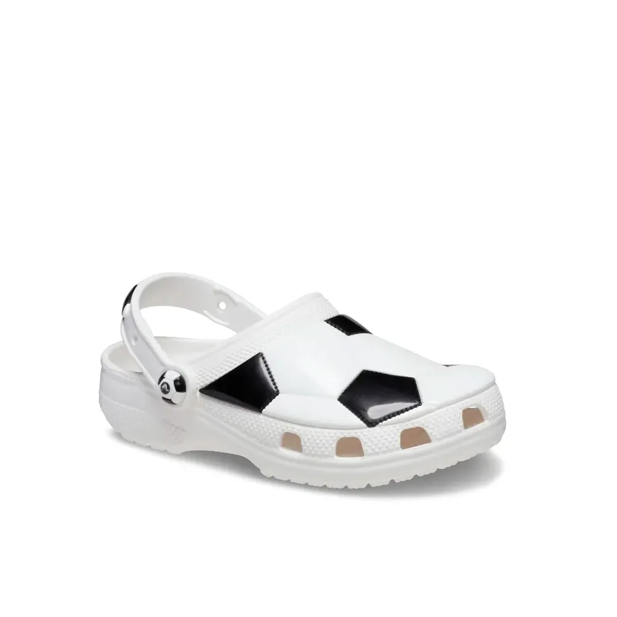 Imagen 1 de 6 de Ojotas Crocs Classic Soccer Ball Clog-BLANCO/NEGRO