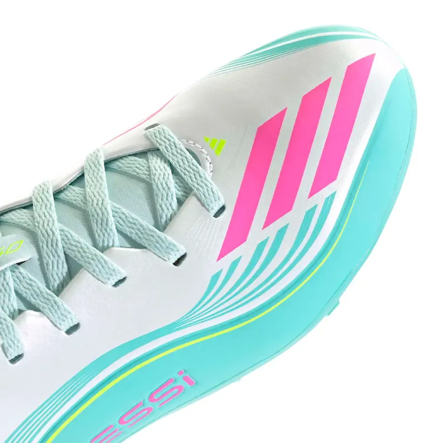 Imagen 5 de 7 de Botines adidas F50 Messi Club Tf-BLANCO/TURQUESA/FUCSIA