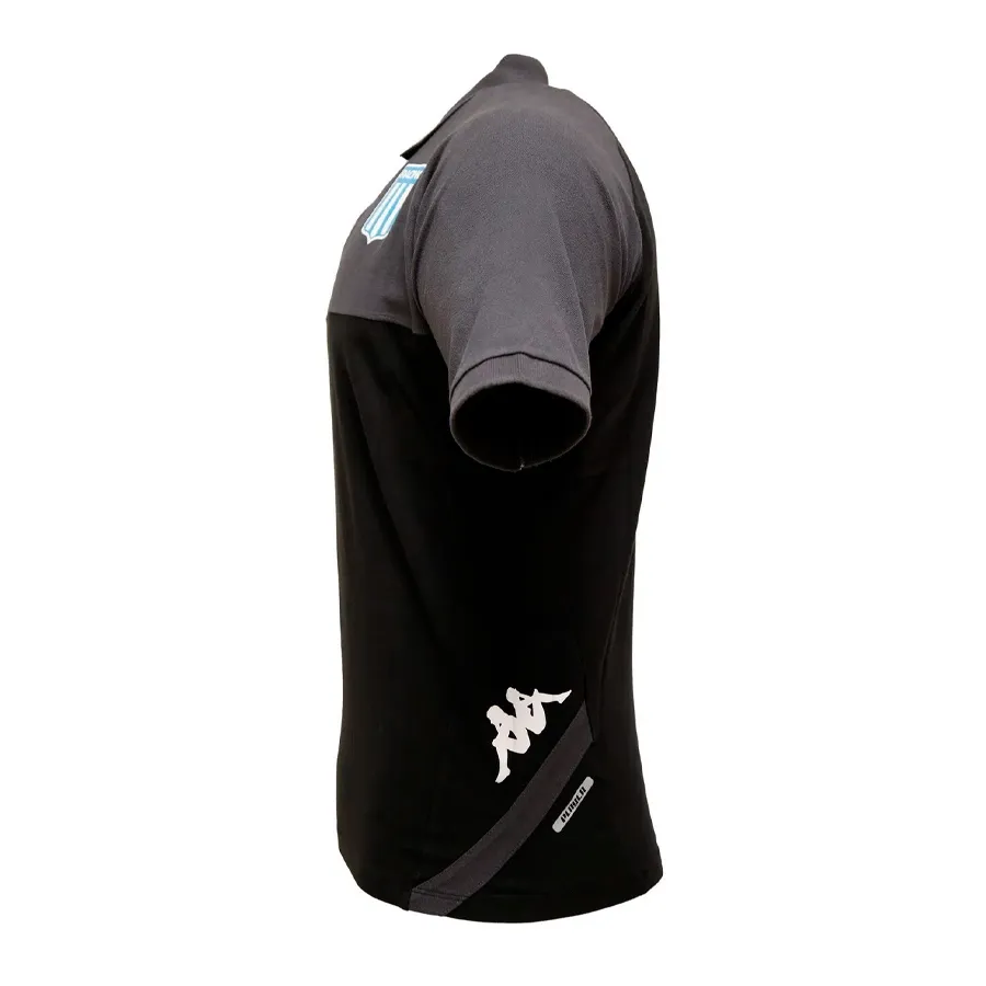 Imagen 2 de 6 de Remera Kappa Polo De Salida Racing 23-NEGRO