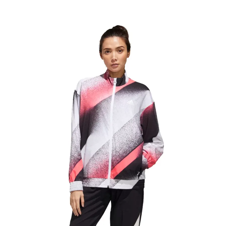 Imagen 1 de 6 de Campera adidas Deportiva Tejida Unleash Confidence-BLANCO/NEGRO/ROSA