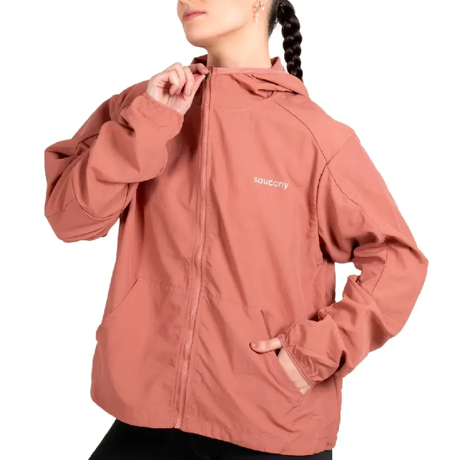 Imagen 1 de 3 de Campera Saucony Metro Windbreaker-SALMON