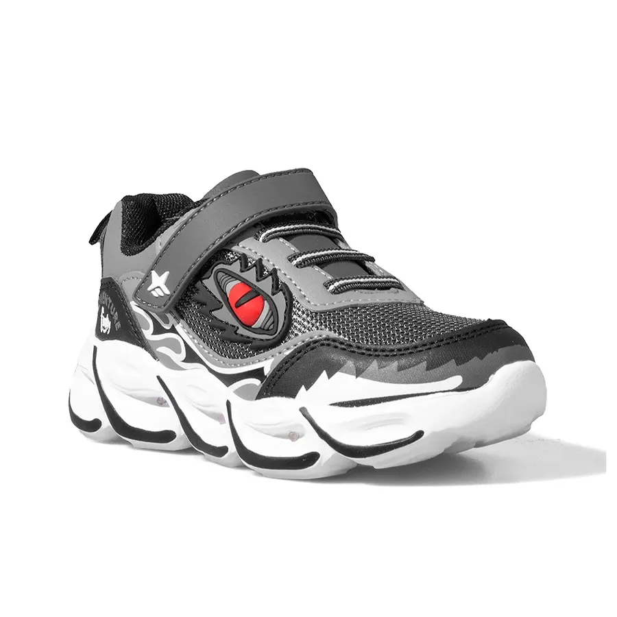Imagen 1 de 5 de Zapatillas Footy Fire Dragon-GRIS/NEGRO/ROJO