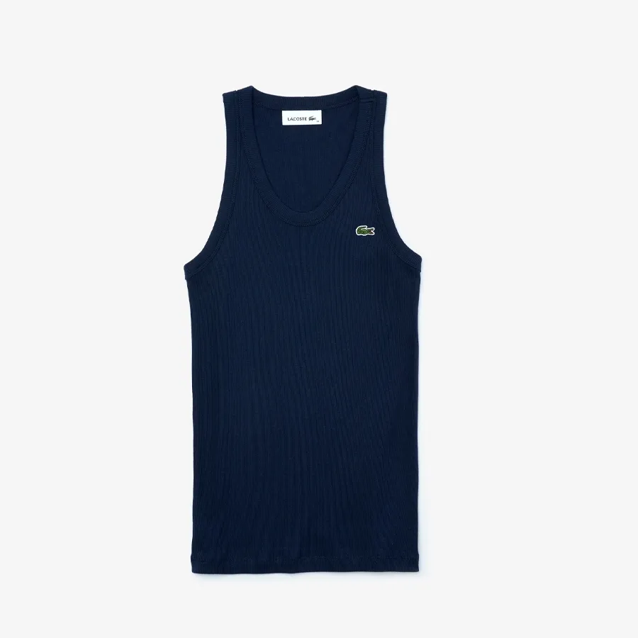 Imagen 3 de 4 de Musculosa Lacoste Lisa Jersey-MARINO