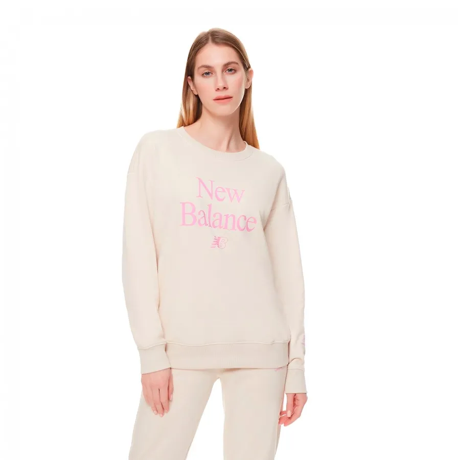 Imagen 2 de 5 de Buzo New Balance Essentials Celebrate-NATURAL/ROSA