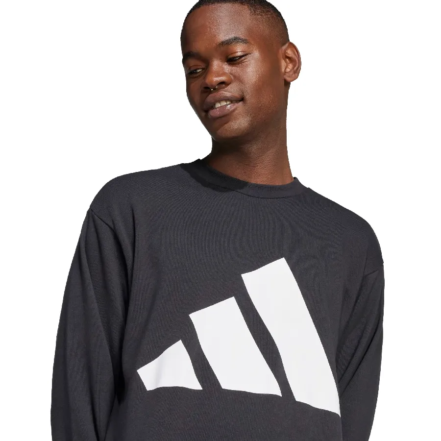 Imagen 3 de 5 de Buzo adidas Essentials Big Logo French Terry-NEGRO/BLANCO