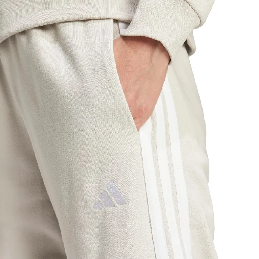 Imagen 3 de 5 de Pantalón adidas Essentials de felpa francesa 3 tiras-BEIGE