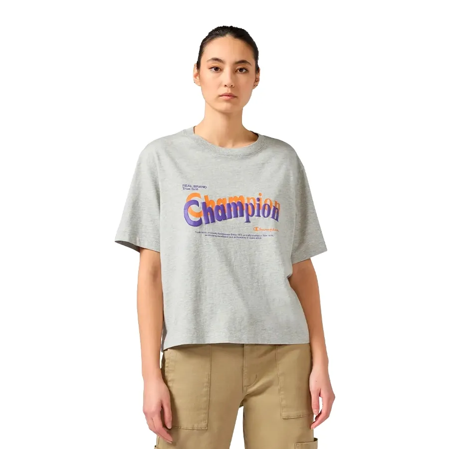 Imagen 0 de 3 de Remera Champion Logo 25-GRIS/NARANJA/MORADO