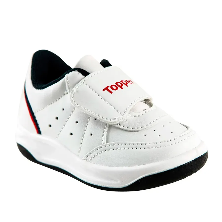 Imagen 1 de 3 de Zapatillas Topper Baby Forcer Velcro-BLANCO/AZUL/ROJO