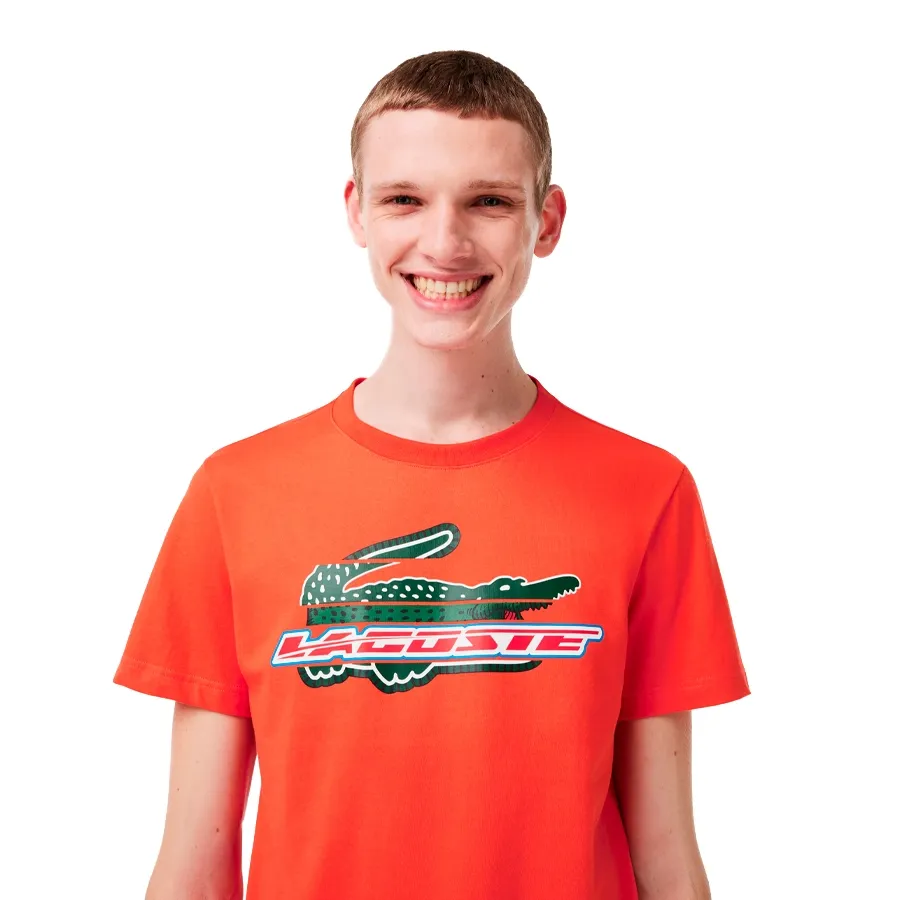 Imagen 3 de 5 de Remera Lacoste -NARANJA/VERDE/ROJO