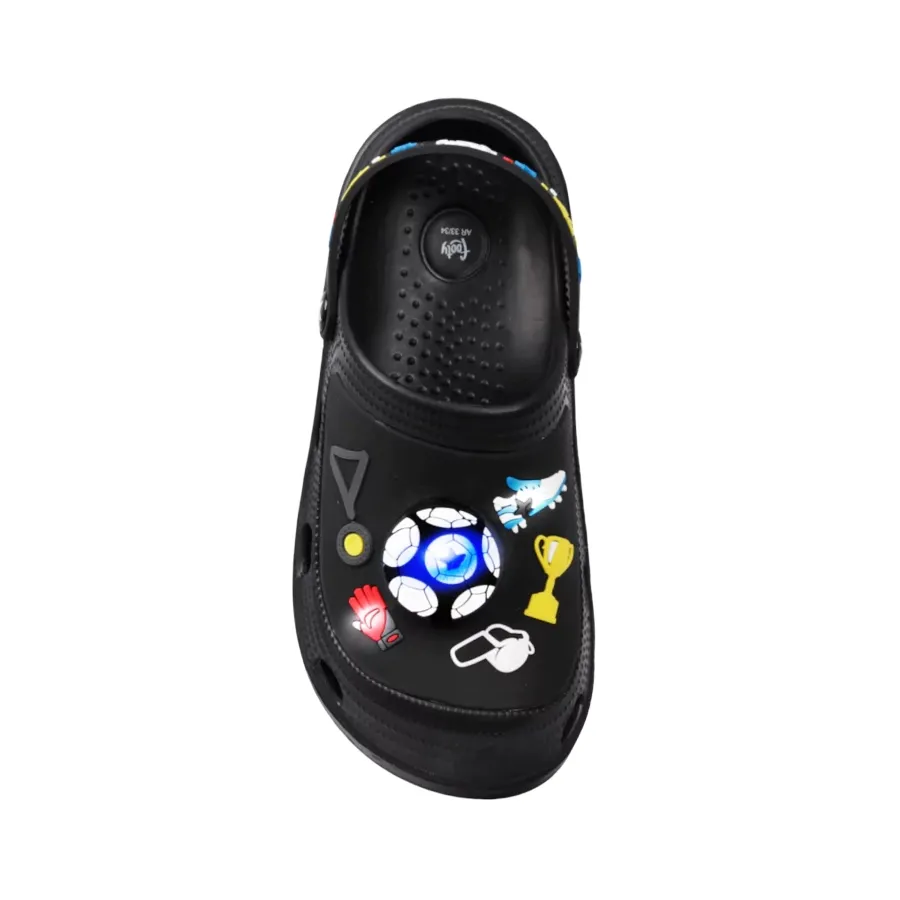 Imagen 2 de 4 de Sandalias Footy con luz-NEGRO/VERDE AGUA