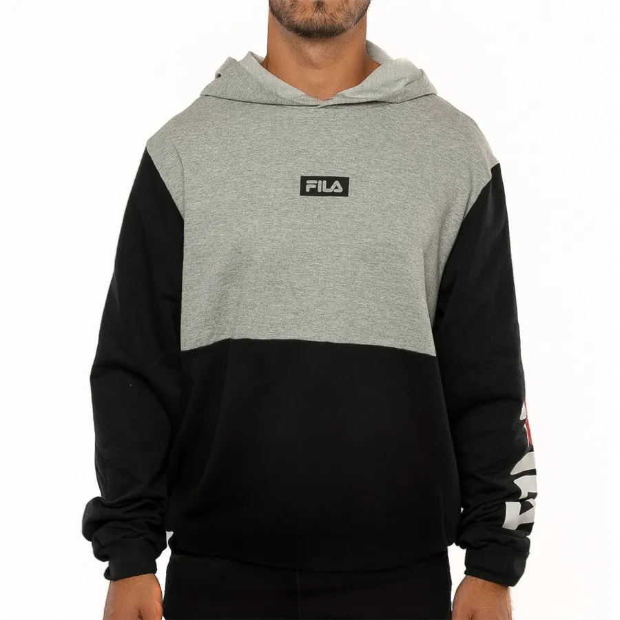 Imagen 0 de 3 de Buzo Fila Color Block-GRIS/NEGRO
