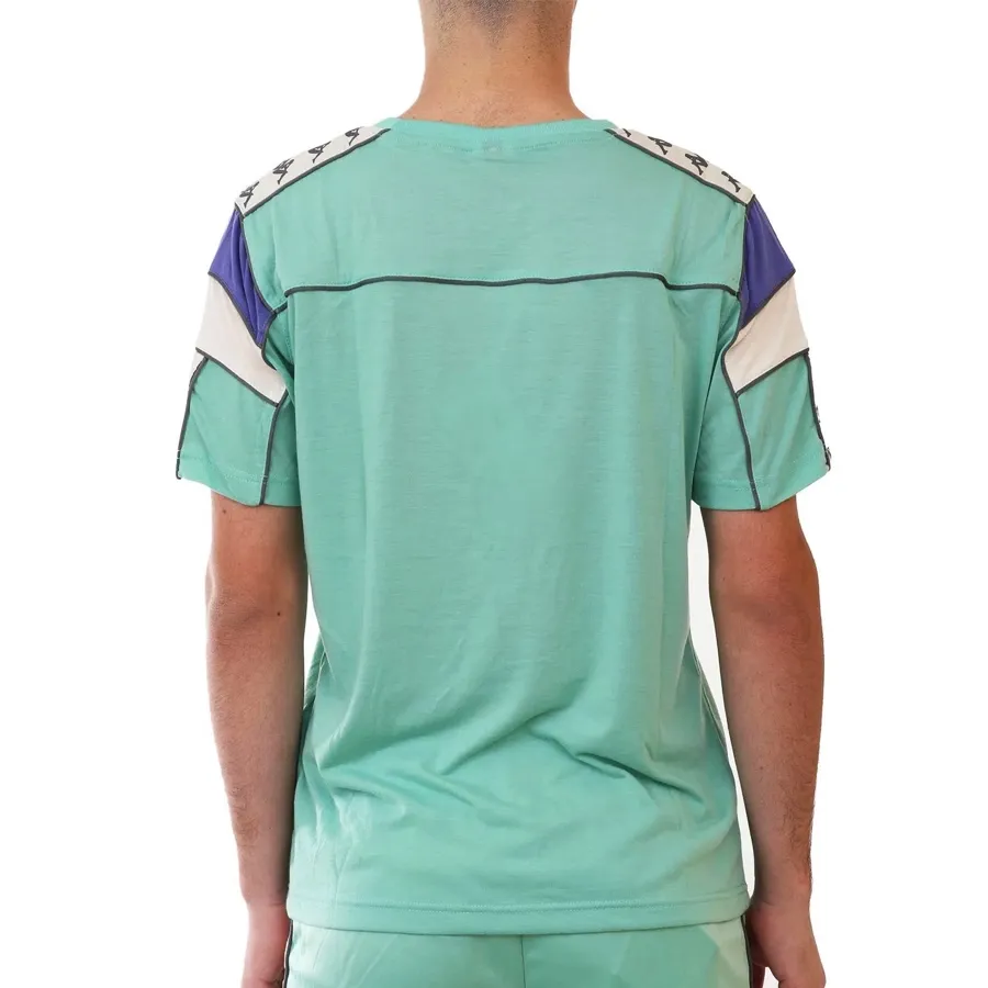 Imagen 3 de 5 de Remera Kappa Authentic 222-VERDE AGUA/BEIGE/VIOLETA