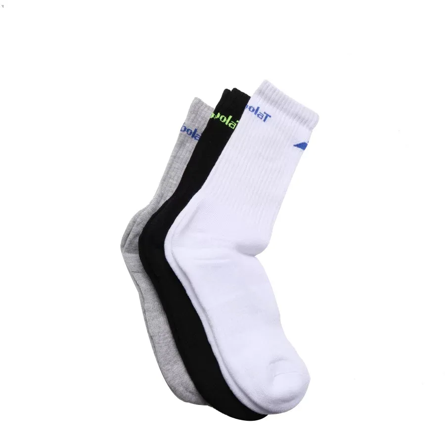 Imagen 0 de 1 de Medias Babolat Socks Logo Team B Assorted 2-BLANCO/GRIS/NEGRO