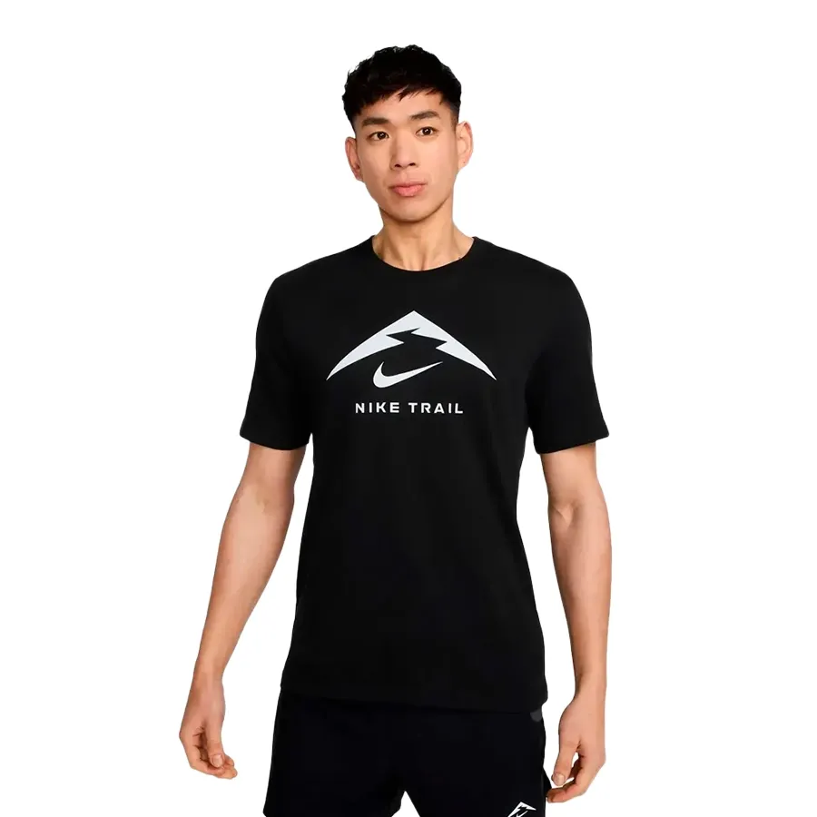 Imagen 0 de 5 de Remera Nike Dri-fit Trail-NEGRO/GRIS