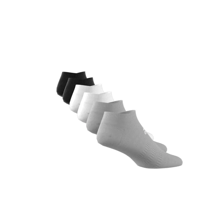 Imagen 3 de 4 de Medias adidas Light Low pack x 6-BLANCO/GRIS/NEGRO
