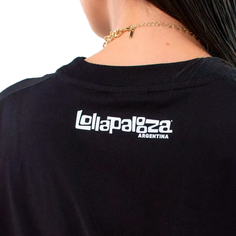 Imagen 4 de 5 de Remera Fila Lolla Back-NEGRO