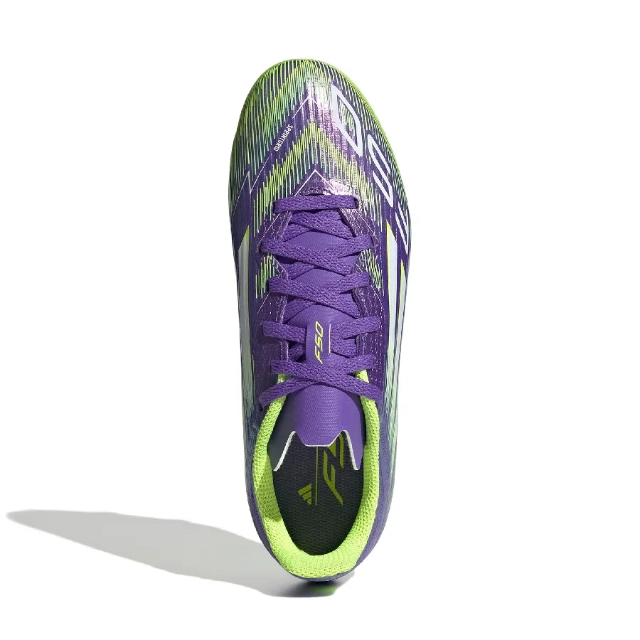 Imagen 3 de 7 de Botines adidas F50 League Fg Niño-PURPURA/VERDE FLUOR
