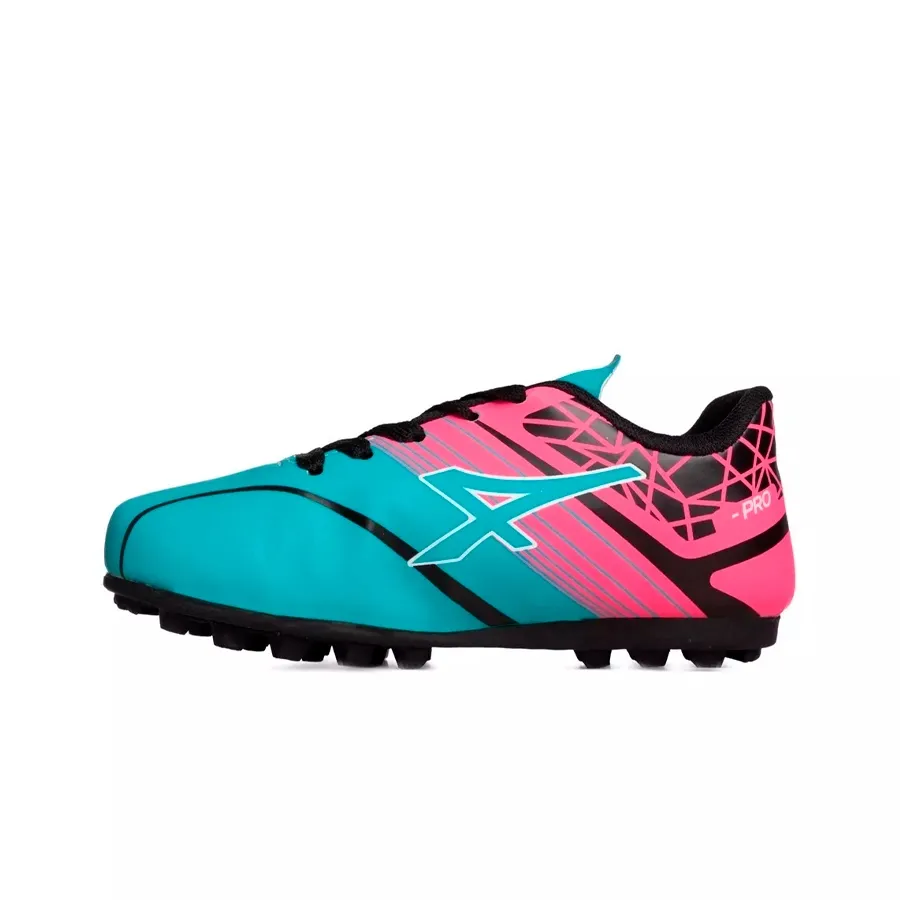 Imagen 1 de 7 de Botines Athix Stamina Kids Tf 47-TURQUESA/ROSA