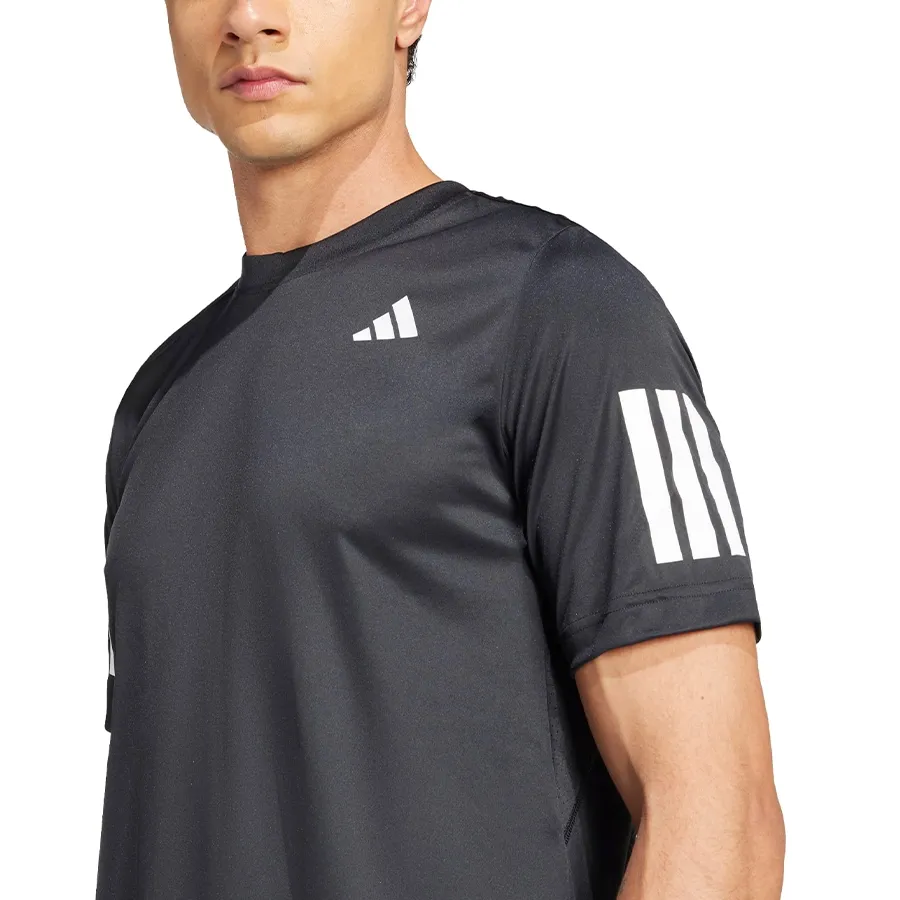 Imagen 3 de 5 de Remera adidas Club 3 Tiras-NEGRO