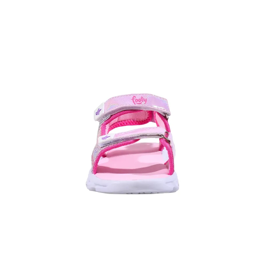 Imagen 2 de 4 de Sandalias Footy Sandalia con Luz 24-ROSA/PLATA/FUCSIA