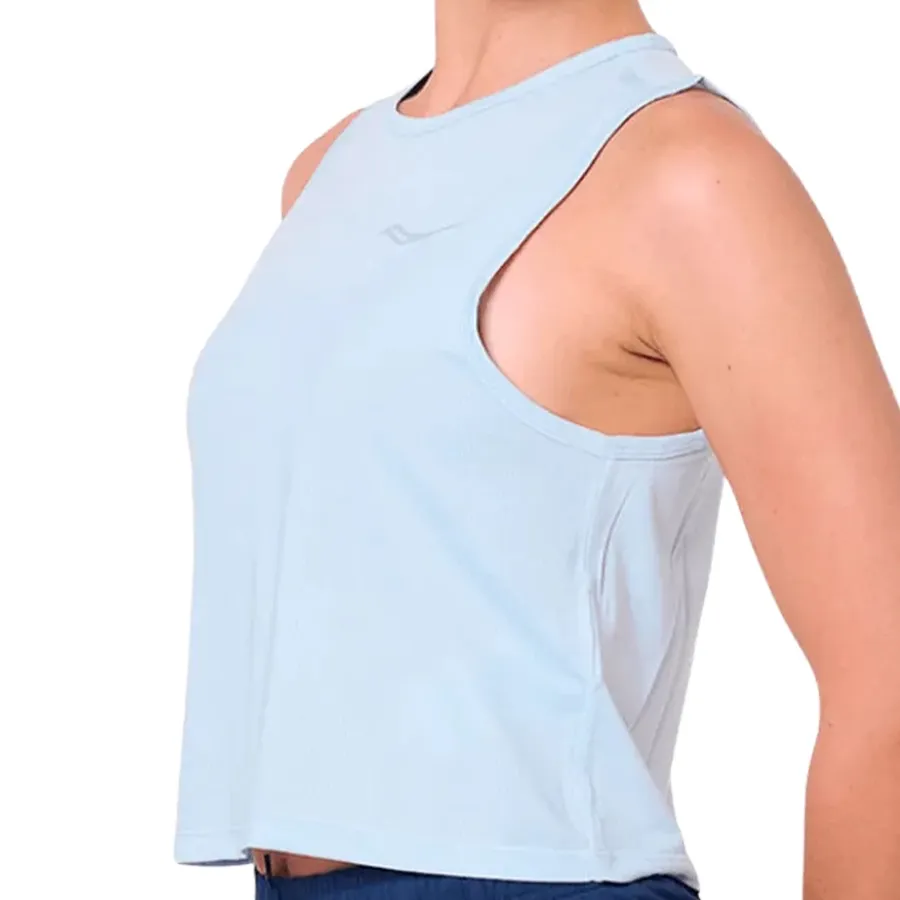 Imagen 1 de 5 de Musculosa Saucony Stopwatch Crop Tank-CELESTE