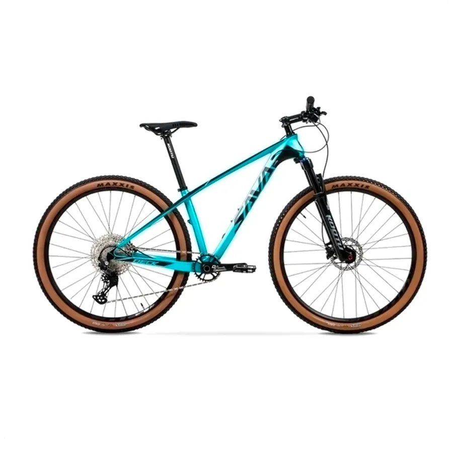 Imagen 0 de 5 de Bicicleta Sava Mtb Carbono Deck 6.1 Deore 12 V T21-CELESTE