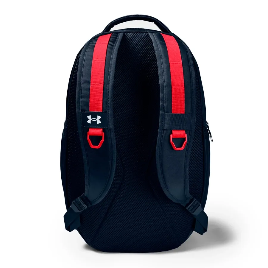 Imagen 1 de 6 de Mochila Under Armour Hustle 5.0-MARINO/ROJO/BLANCO