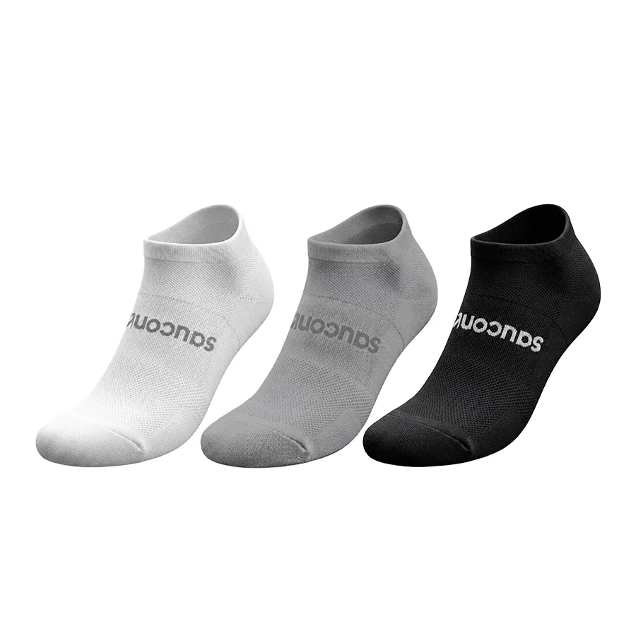 Imagen 0 de 5 de Medias Saucony Oddysey Invisible Socks Pack x3-BLANCO/NEGRO/GRIS