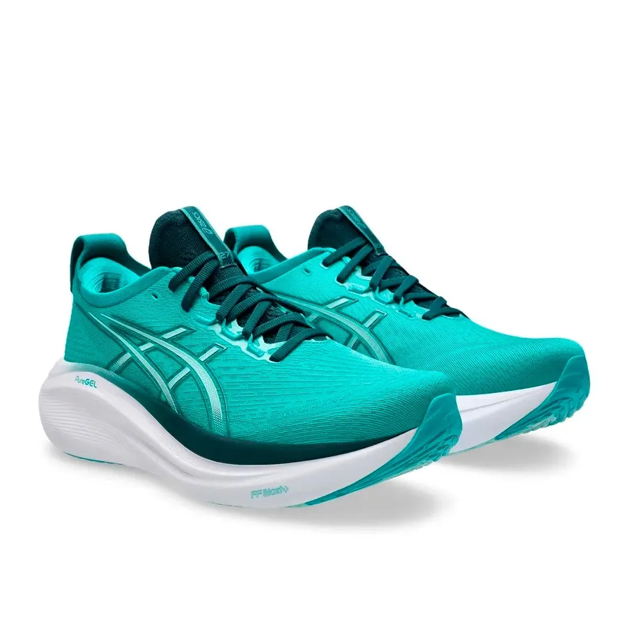 Imagen 2 de 7 de Zapatillas Asics Gel Nimbus 27-VERDE AGUA/PETROLEO