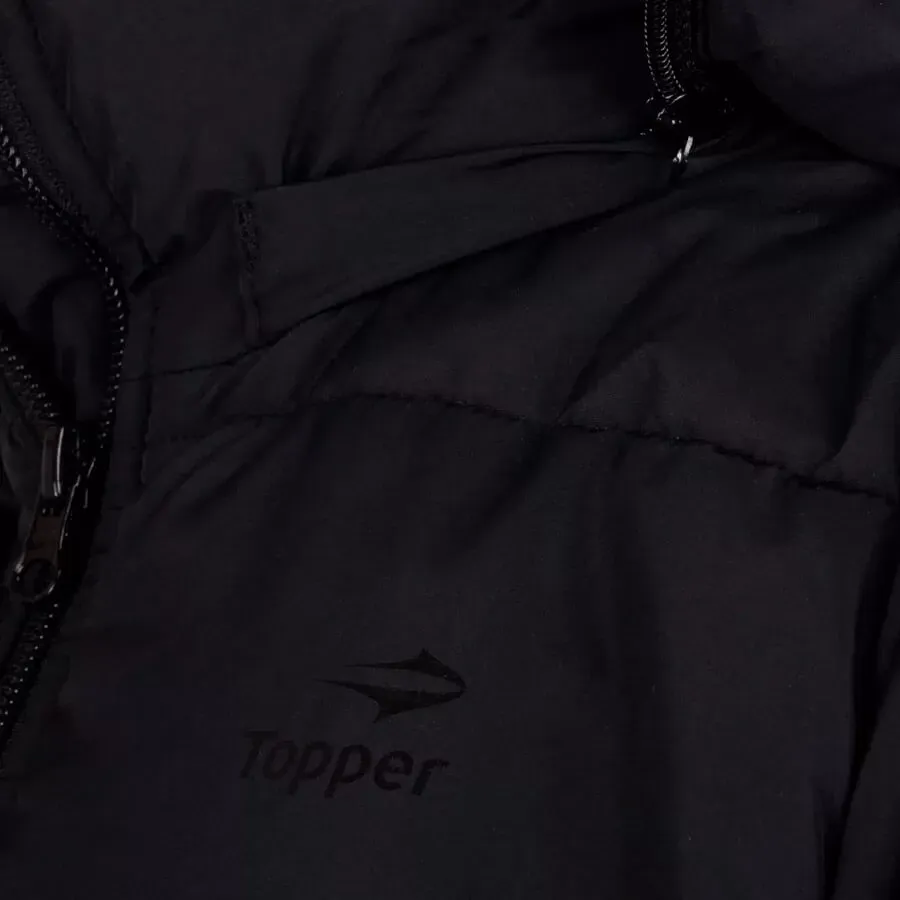 Imagen 2 de 3 de Campera Topper Camperon Con Capucha Des Wmn-NEGRO