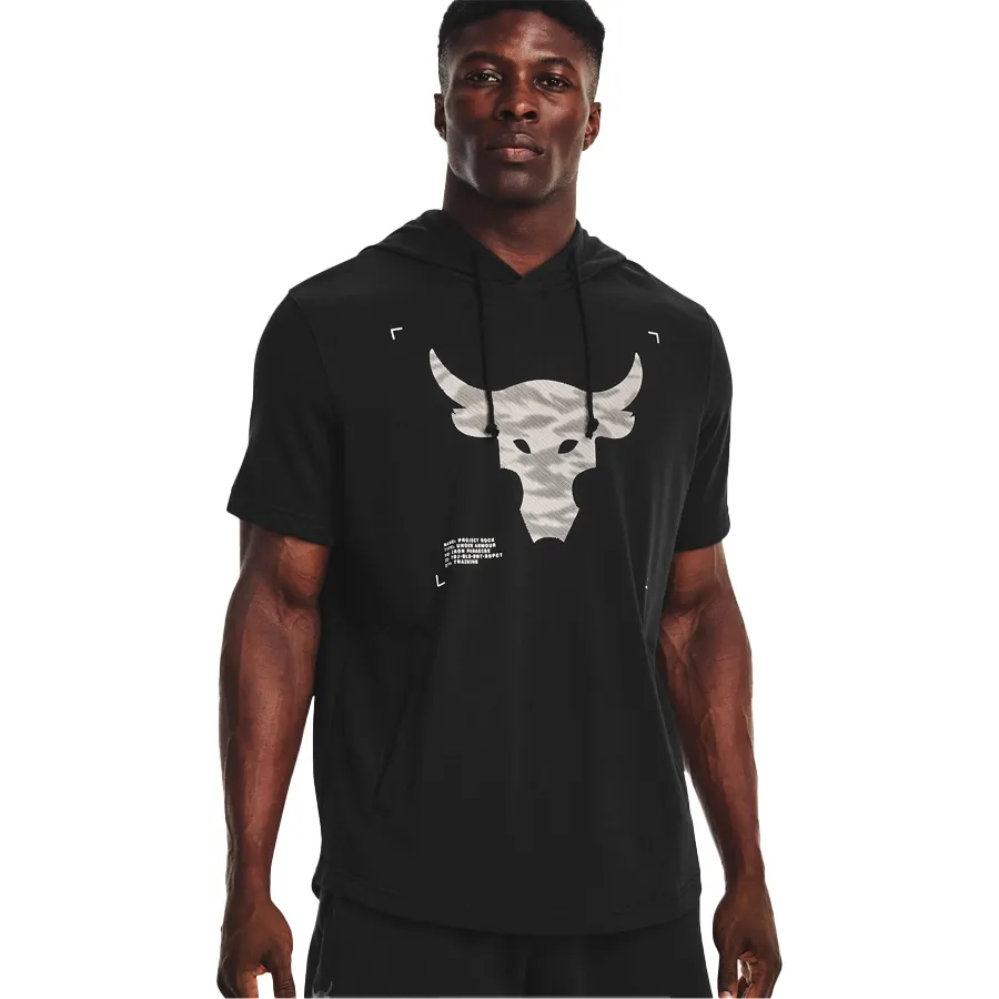 Imagen 2 de 5 de Buzo Under Armour Project Rock Terry-NEGRO/BLANCO