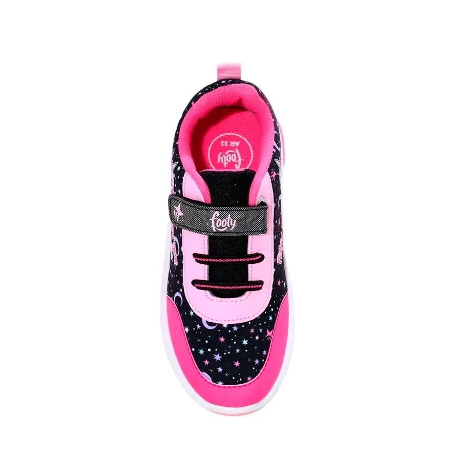 Imagen 2 de 4 de Zapatillas Footy Pop C/Luz Unicornio-NEGRO/ROSA/FUCSIA