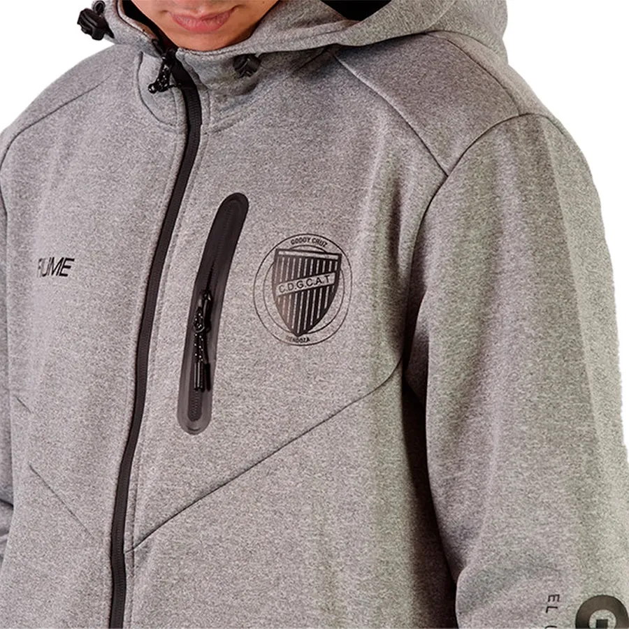 Imagen 2 de 4 de Campera Fiume Sport Stadium Premiun Godoy Cruz 23-GRIS/NEGRO