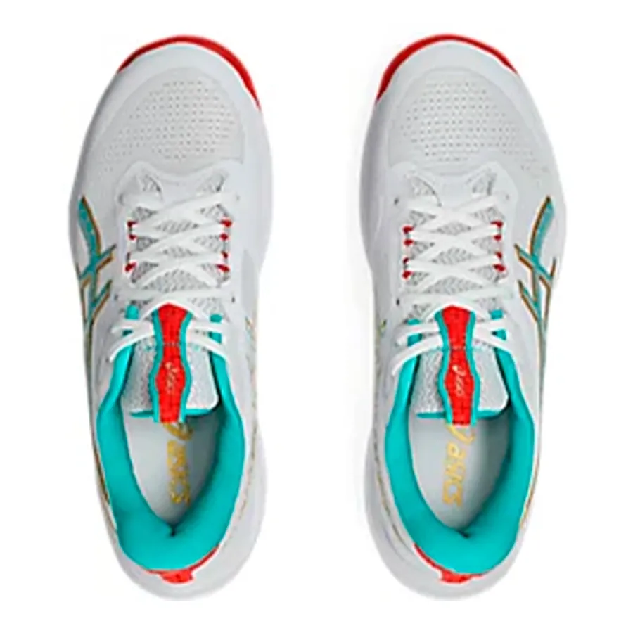 Imagen 3 de 6 de Zapatillas Asics Netburner Ballistic Ff Mt 4 M-BLANCO/TURQUESA/ROJO