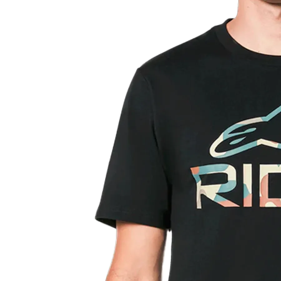 Imagen 3 de 5 de Remera Alpinestars Ride 4.0 Camo CSF-NEGRO/CAMUFLADO