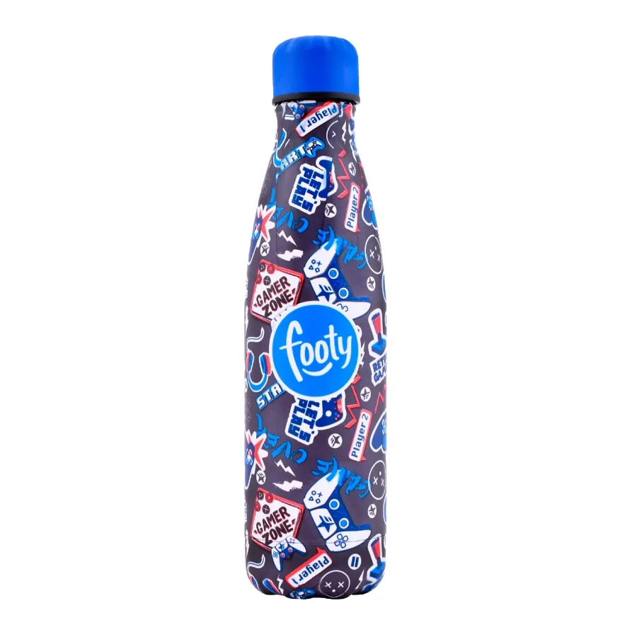 Imagen 0 de 2 de Botella Termica Footy 500ml-AZUL/NEGRO