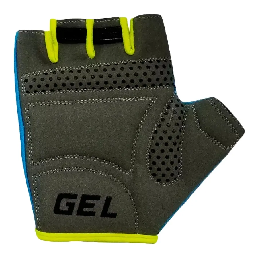 Imagen 2 de 3 de Guantes DRB Full Gym-NEGRO/CELESTE