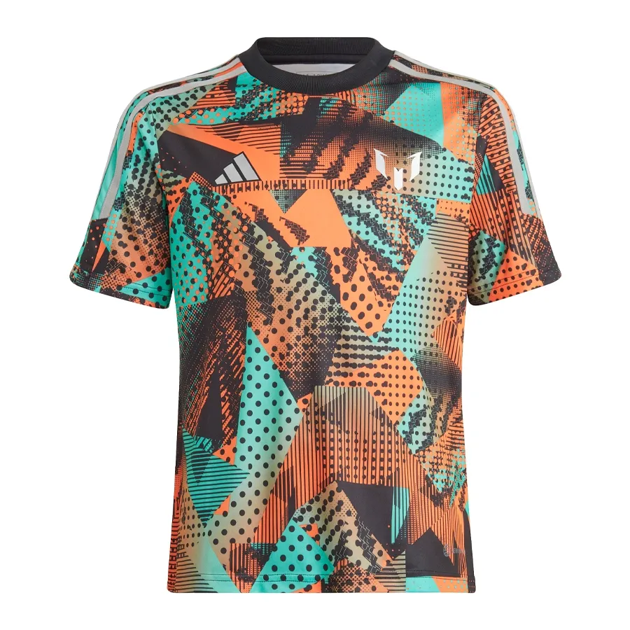 Imagen 0 de 4 de Camiseta adidas Entrenamiento Estampada Messi-NEGRO/NARANJA/VERDE AGUA