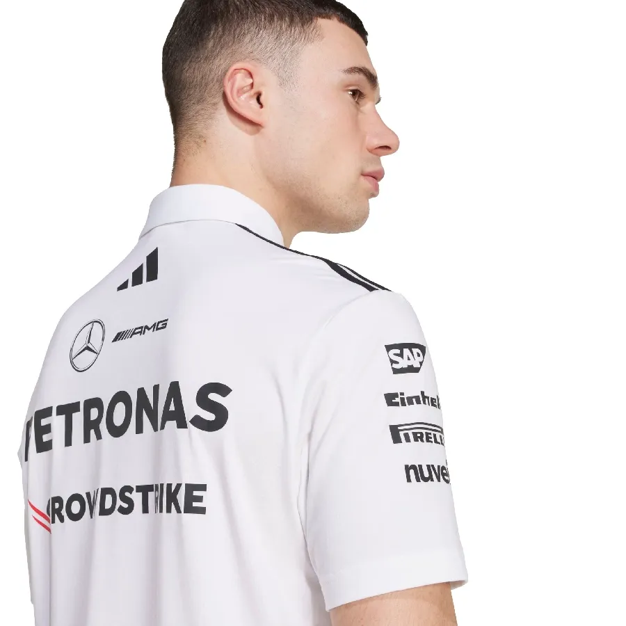 Imagen 4 de 5 de Remera adidas Chomba Mercedes - AMG Petronas F1 Team-BLANCO/NEGRO