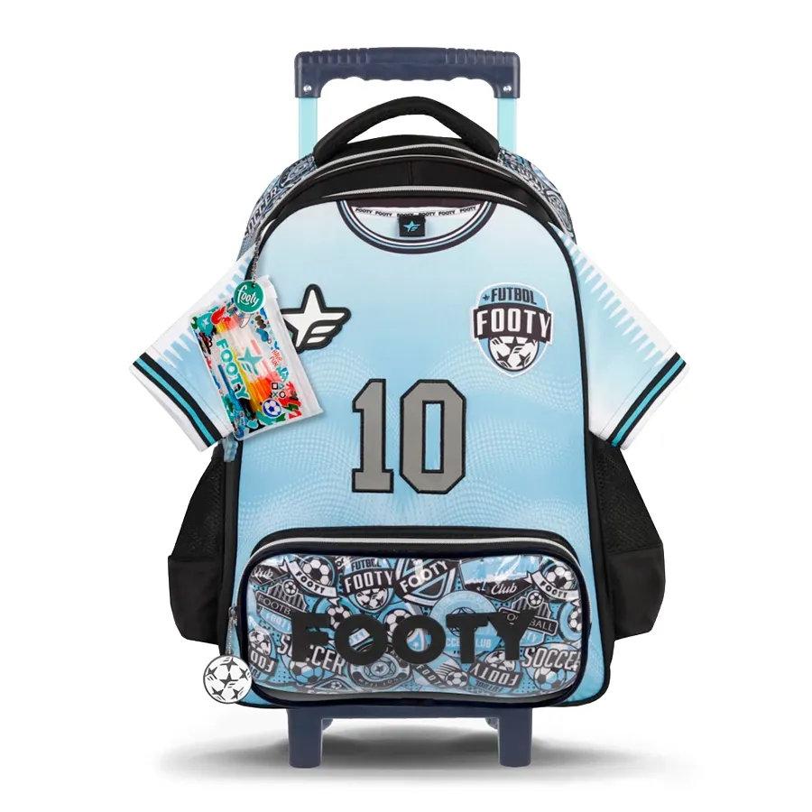 Imagen 0 de 7 de Mochila Footy Carro 18" Dream Team-CELESTE/NEGRO