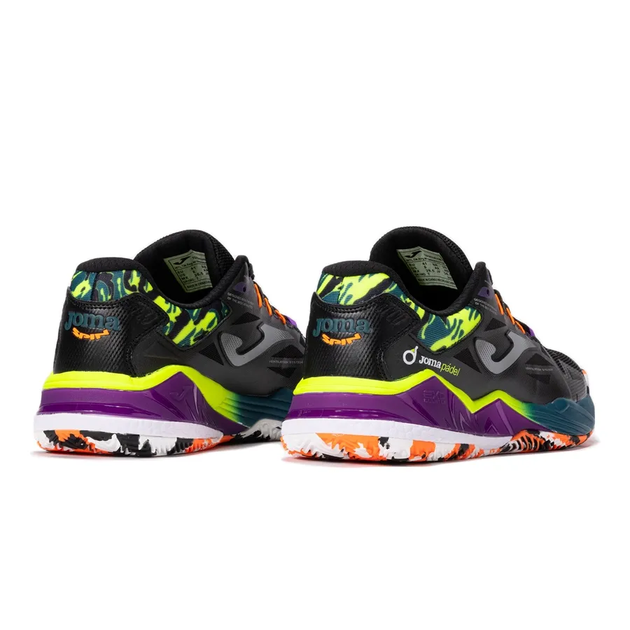 Imagen 1 de 5 de Zapatillas Joma Spin 2401-NEGRO/AMARILLO/VIOLETA